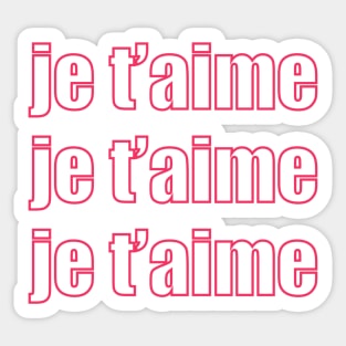 Je t’aime Sticker